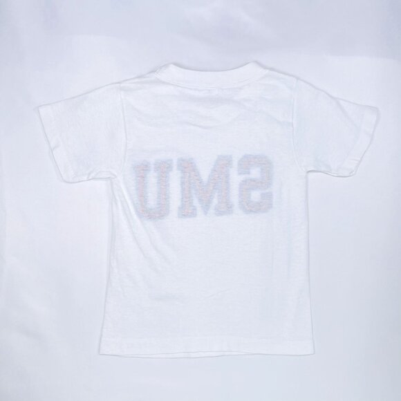 Vintage 1980s SMU Southern Methodist University Short Sleeve T Shirt 4T / 4 - 5 - Picture 6 of 7